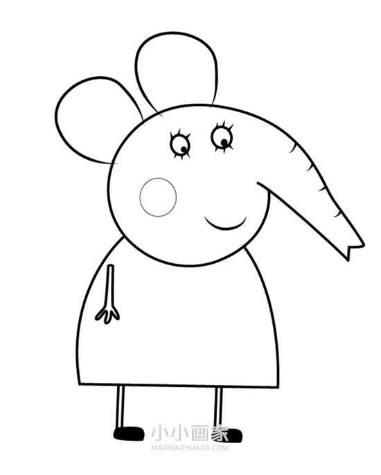 小象爱米丽的妈妈简笔画画法图片步骤