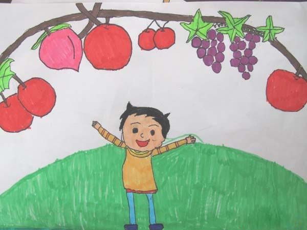 秋天的水果幼儿园图画图片
